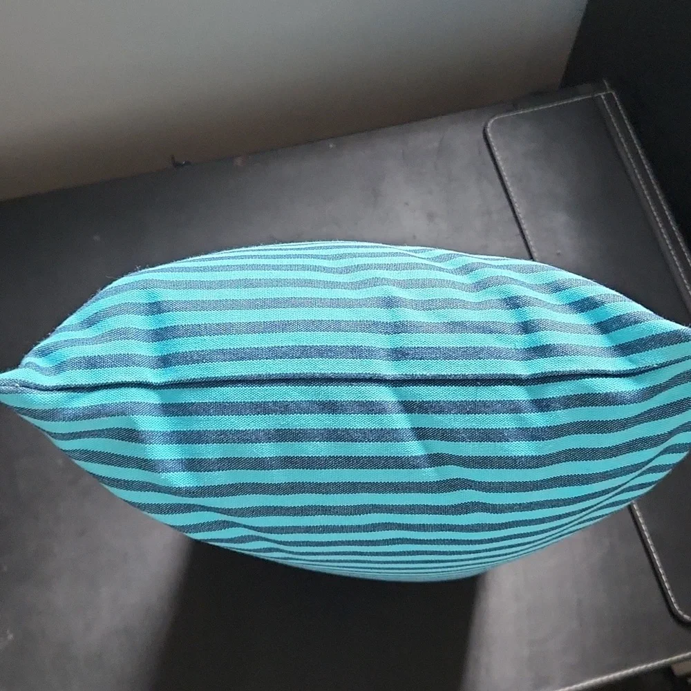 IKEA GRENO Teal Striped 24 X 12